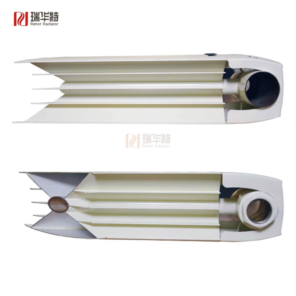 75*75*600銅鋁復合暖氣片切面